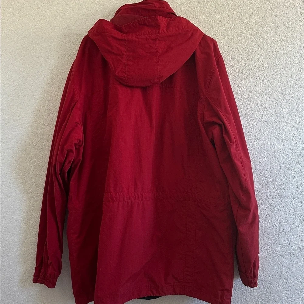 L.L. Bean Men's Vibrant Red Raincoat